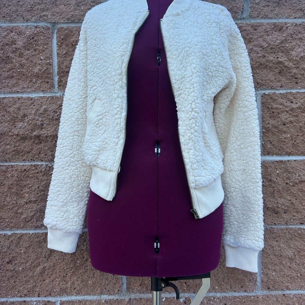 Aeropostale Off-White Teddy Jacket